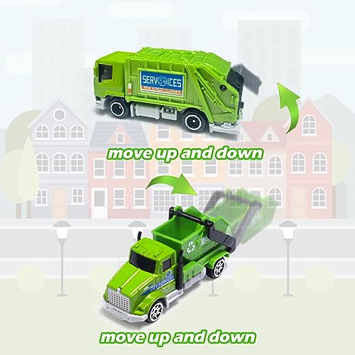 Oriate Sanitation Educational Mini Die-cast Car Model Set 1:64, Sewage Suction Cleaning Car, Garbage Trucks & Other Indoor & Outdoor Toy Car, Christmas, Birthday Easter Gifts for Boys and Girls 3+