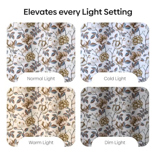 Image of haus & kinder Digital Printed Cotton Window Curtain 5 Feet Long Pack of 2 Window Curtains, 5 Feet Curtain for Window (Earthy Bloom, Multicolor 130x152 CM)
