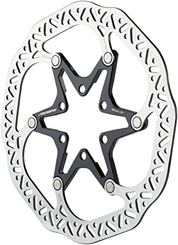 Jagwire - Lr1 Pro Lightweight Disc Brake Rotors, 6-Bolt Disc | Universal Fit For Road, Gravel, Mtn Bikes | Silver Black | 140 Mm #TOP2