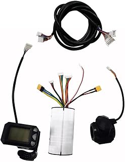 Electric Bike Motor Controller, 5.5in Carbon Fiber Electric Scooter Bike 24/36V Controller LCD Monitor Brake Set - High-Quality Replacement Controller with EABS Electronic Brake