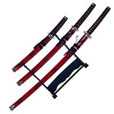 Snake Eye Tactical Two Tone 3 Piece Samurai Katana Set w/Free Sword Stand (58R4)