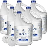 (6 Gallons) - Liquid Chlorine Bleach, for Laundry, Household and Commercial Cleaning, 1 Gallon Jugs