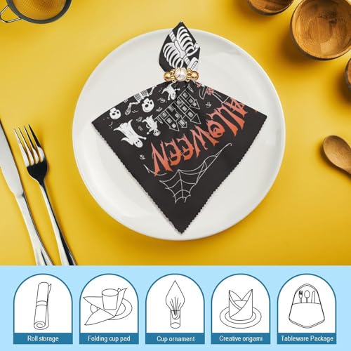 Servilletas de Tela Hallowmas 19x19 pulgadas 6 pcs miniatura 7