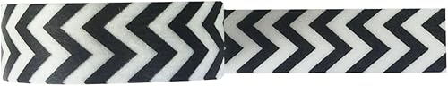 Miniatura 2 de allydrew Cinta adhesiva japonesa a rayas Washi - Chevron corto negro