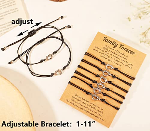 Family Bracelets for 2/3/4/5/6 Knot Matching Bracelet for Family Dad Mom Brother Sister Daughter Son Bracelet for Women Men Gifts for Friends Stocking Stuff for Christmas3