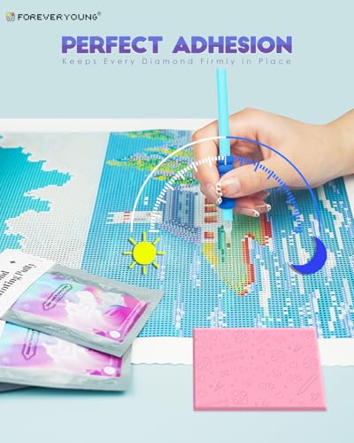 Image of forever young Diamond Painting Putty, Long-Lasting Stickiness Diamond Art Putty, Scientifically Formulated Clay Glue, Wax for Diamond Art Accessories and Tools (30g x 4)