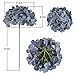 Lansdowns Silk Hydrangea Fake Flower 10pcs DIY Floral Artificial Flower with Stems for Wedding Office Shower Decor Hotel Banquet Home Decor (Dusty Blue)