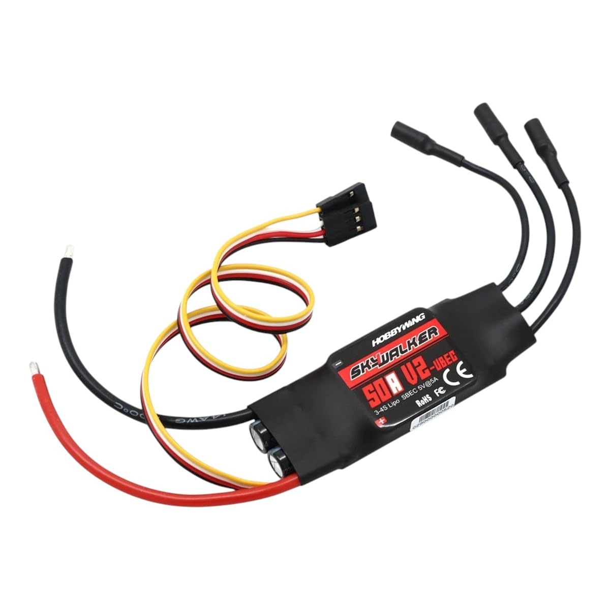 Hobbywing Brushless ESC 40A 50A 80A 100A V2 Drone ESC 2-4S Skywalker Speed Controller with BEC/UBEC for RC Quadcopter Helicopter