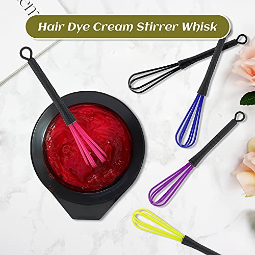 Veiren 20 Pieces Hair Dye Cream Stirrer Plastic Manual Salon Dye Egg Whisk Mixer Barber Hair Care Diy Hairdressing Styling Kitchen Baking Cooking Mixer Gadgets Random Color #TOP4
