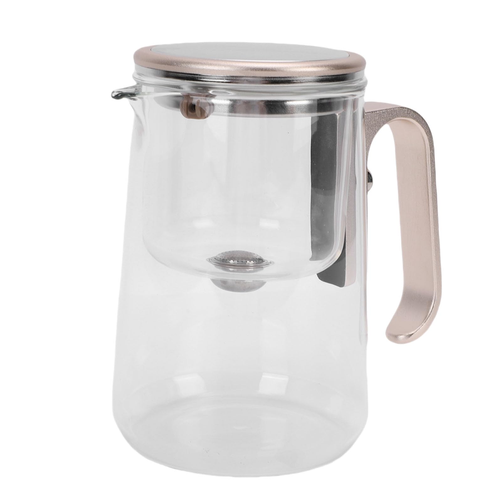 Eujgoov Teiera con Colino, Infusore in Vetro Resistente Al Calore, capacità di 800 Ml per Uso Domestico e Al Ristorante