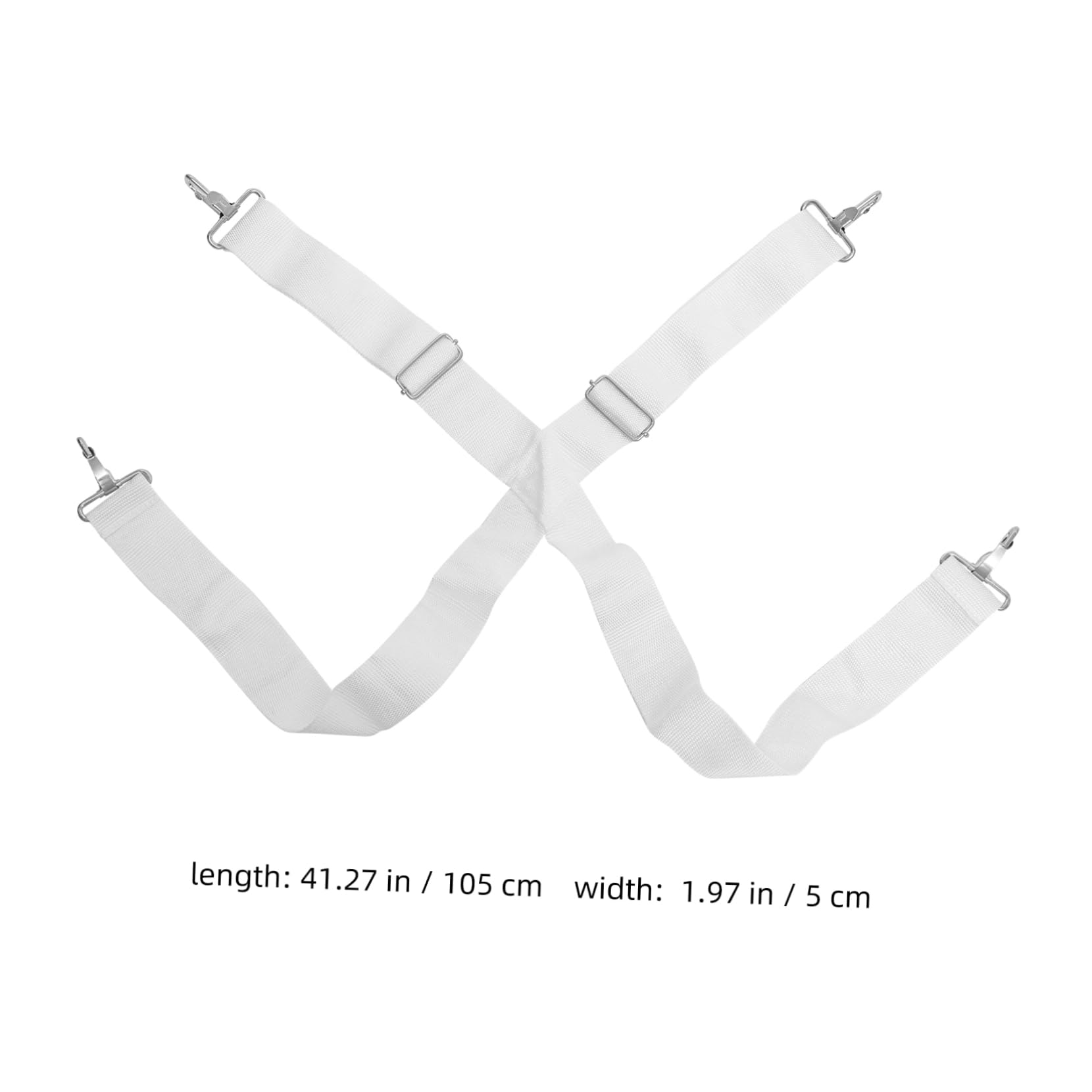 Yardwe 2pcs Snare Drum Strap Bass Drum Sling Drum Shoulder Strap Double Marching Drum Adjustable Straps Bass Drum Strap Drum Accessories Snare Drum Sling Drum Kit Accessories White Nylon
