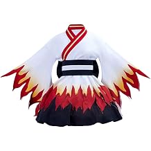 Flame Kimono Cosplay Costume Japanese Anime Lolita Kimono Maid Cosplay Uniform Dress Outfit Adult