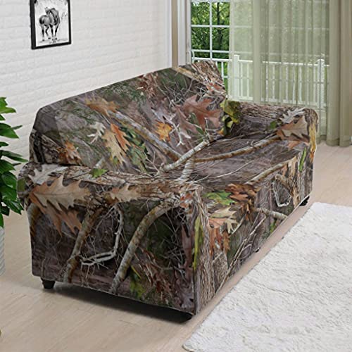Ernzi Sofa Couch Slipcover With Elastic Straps Green Camouflage Forest Leaves Fabric Couch Covers For Kids,Pets,X-Large #TOP1