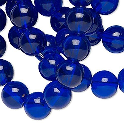 36 Inch Strand Glass 6Mm Round Transparent Cobalt Blue Beads For Jewelry Making Bracelets, Necklaces Supplies For Diy Crafts Beadwork #TOP1