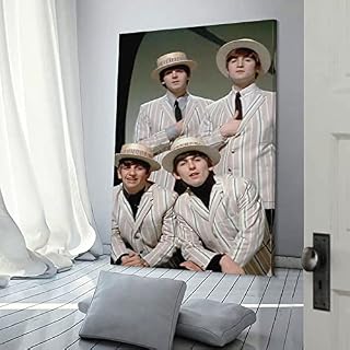 LORGL Poster décoratif sur toile The Beatles pour chambre à coucher – 60 x 90 cm - Les Beatles, Paul McCartney, John Lennon, RIngo Starr, George Harrison LORGL Poster décoratif sur toile The Beatles pour chambre à coucher - 60 x 90 cm – Image 3