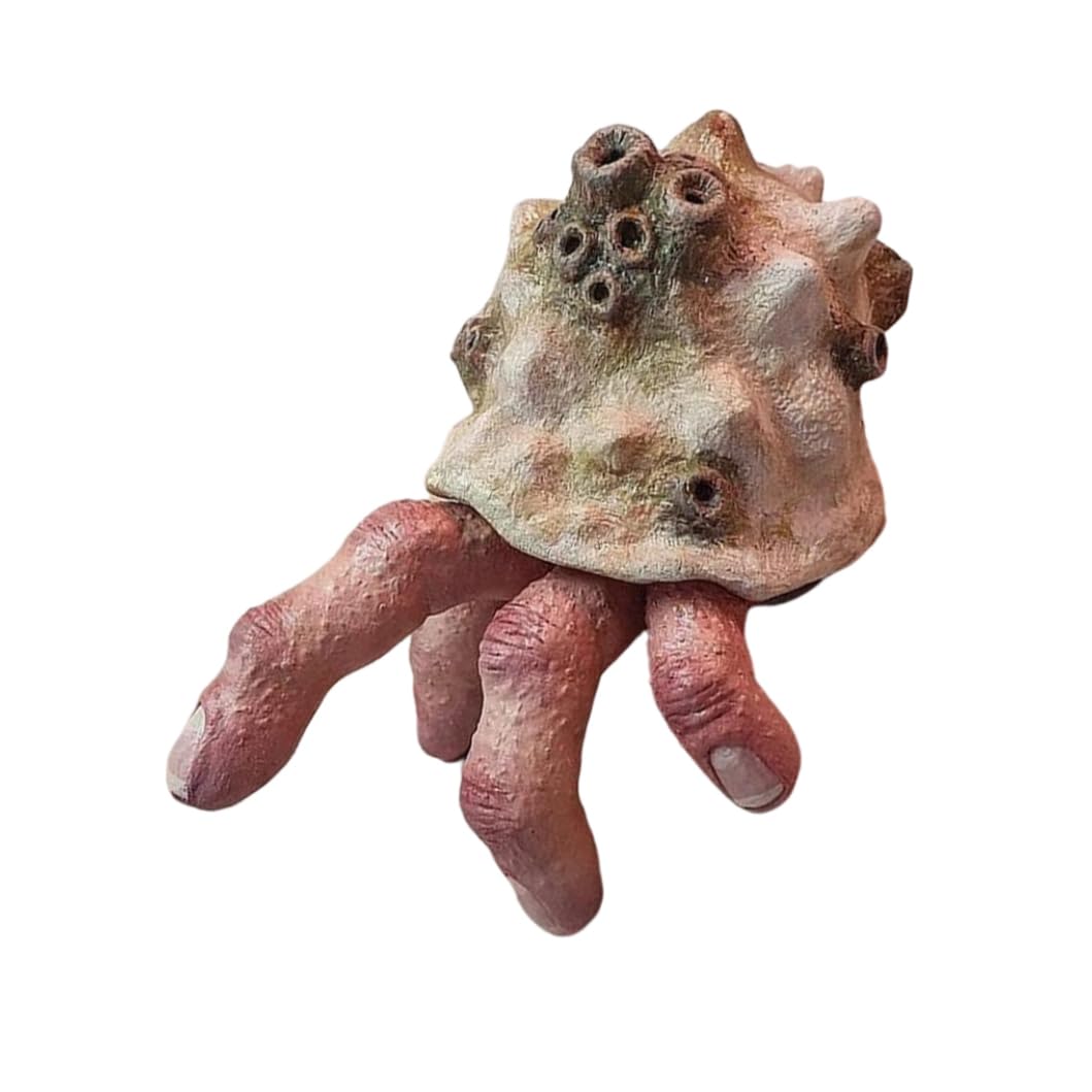 CNAFGBGG Halloween Finger Crab Statue Realistic Horror Resin Model Creepy Fingercrab Decorations..