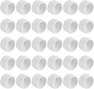 30 Pack 1'' PVC Pipe End Cap Fitting, PVC Pipe Plug Adapter Pipe Fittings, Furniture Grade SCH40 PVC Pipe Cap for Build PVC Furniture DIY Garden Shelf, Home or Industrial Use