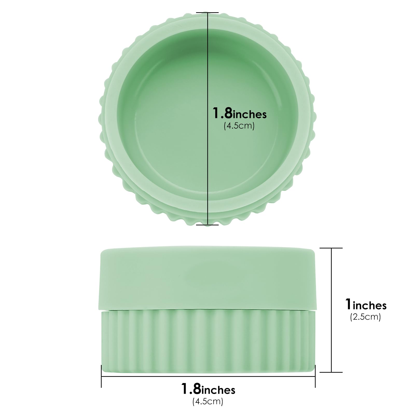 Adorila 4 Pcs Silicone Cream Jar with Lids - Image 4