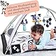 Tiny Love Black & White Gymini, 2-in-1 Spielmatte Baby mit Musik, 0+ Monate, Spieldecke Baby, 18 Aktivitäten, interaktive Musikspielfigur, kontrastreiches Babybuch, verstellbare Bögen, Magical Tales