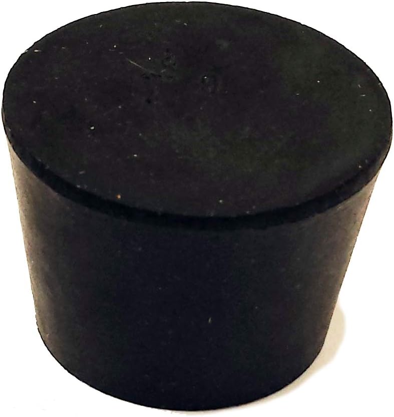 Herco Solid Black Rubber Stopper (Size 000) - 4 pcs