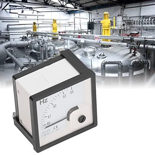 AC Frequenzmessgerät 380V 45-55 Hz Bereich 72x72mm Quadratisches Panel 1,5 Genauigkeitsklasse ABS Material Frequenztester Digital Frequenzmesser