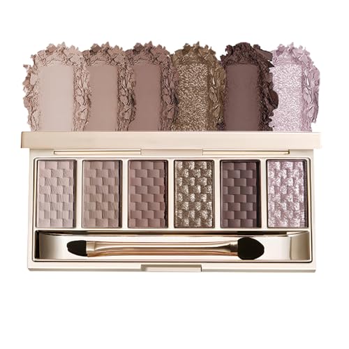 Cool Mauve Grey Eyeshadow Palette, 6 Matte & Shimmer Eye shadow – Taupe Grey, Dusty Mauve, Charcoal Plum & Silver Lilac Glitter, High Pigment, Long-Lasting Smokey Eye Makeup for Brown & Green Eyes 3