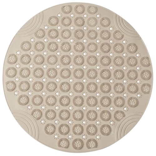 Tapis de douche rond antidérapant pour sécuriser la salle de bain familiale