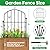 Decorative Garden Fence 17in (H) x10ft (L), Arched Rustproof Metal No Dig Fence for Dogs & Rabbit, Ornamental Animal Barrier for Flower Beds, Border Panels Fencing for Yard & Patio Outdoor Decor