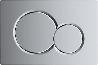 Hibbent Actuator Plate Sigma01 Compatible with GEBERIT - Chrome Plastic for Dual Flush 1 Piece