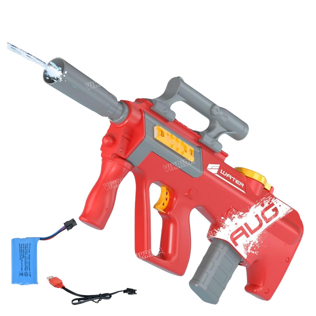 VikriDA Electric Water Gun,Automatic Squirt Gun with 32 Ft Long Rang,500CC Capacity Super Water Blaster for Swimming Pool Beach,Summer Kids Toys for Adults & Kids Ages 8-12 (Multicolor)