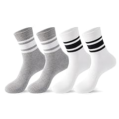 4 Pairs - White/Gray