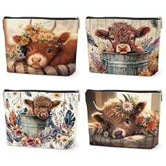 highland cow makeup bag