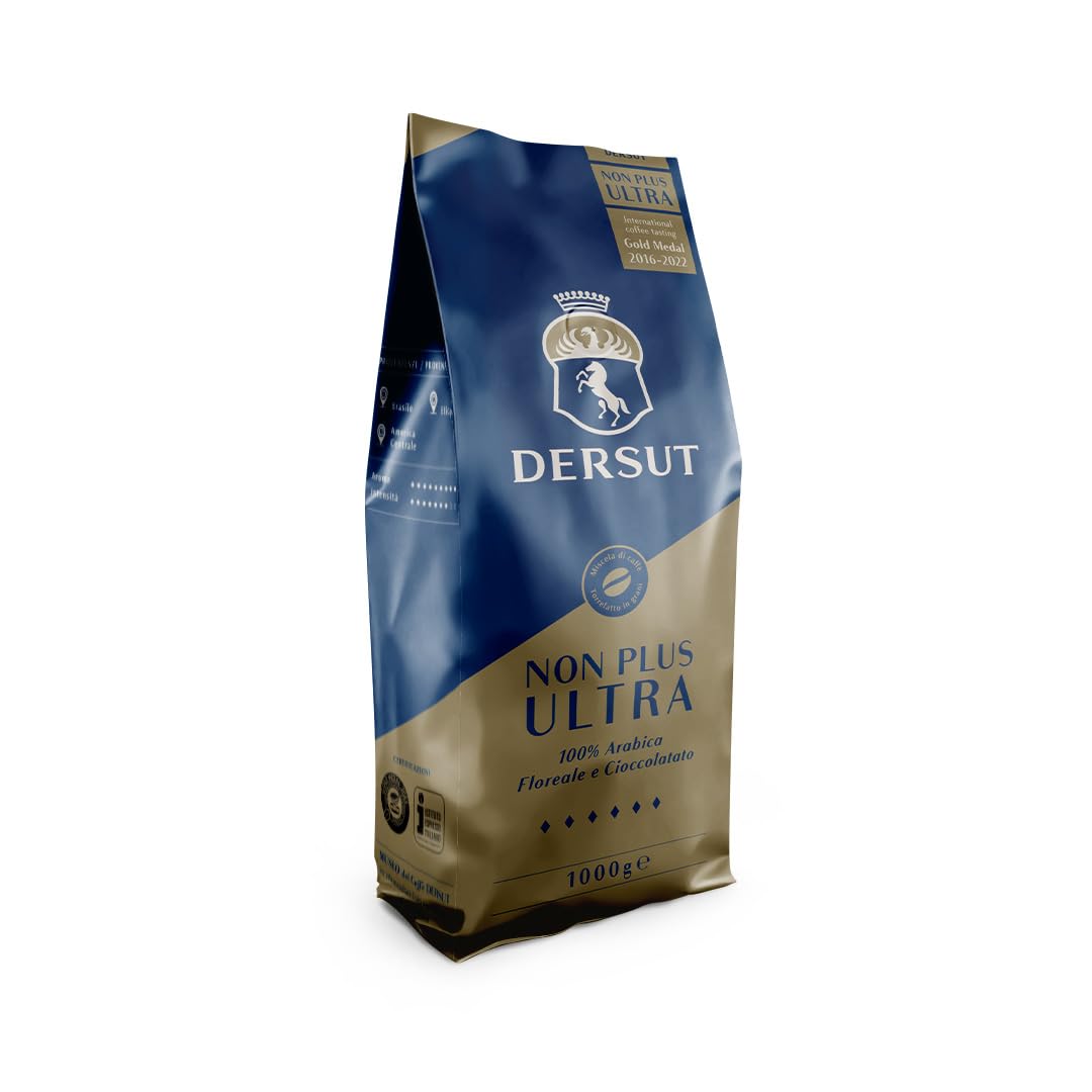 Wizebite's Choice - Caffè in Grani 100% Arabica NON PLUS ULTRA DERSUT | 1Kg | Gold Medal 2022 | Il Punto Culminante dell'Arabica | Caffè Espresso Italiano Tostatura Media di Alta Gamma | Coffee Beans