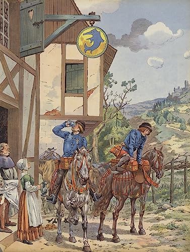 Tableau Messagers prenant un rafraîchissement reproduction d'art grand format 60x90cm
