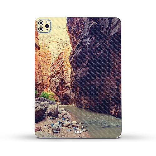 Image of MightySkins Carbon Fiber Skin Compatible with Apple iPad Pro 11 inch M2 4th Gen (2022) Full Wrap Kit - The Narrows | Protective, Durable Textured Carbon Fiber Finish | Easy to Apply | Made in The USA