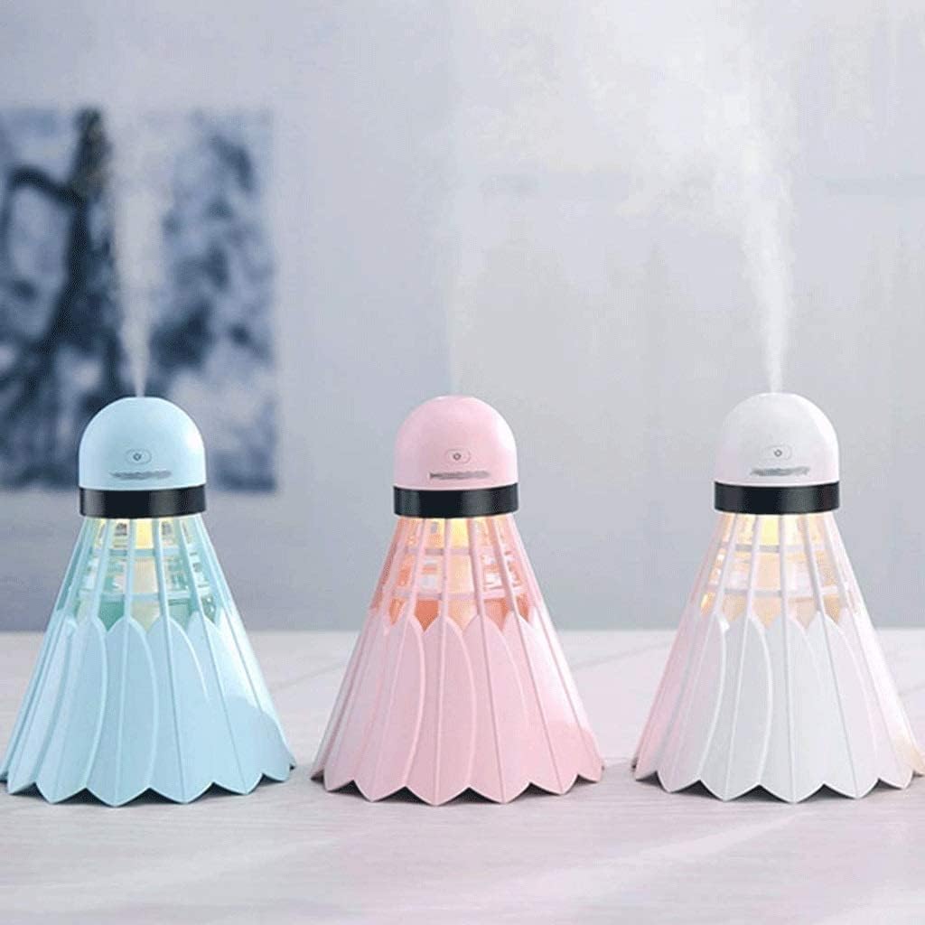 Portable Badminton Ultrasonic Air Humidifier with On/OffLights, Portable Mist Air Humidifier for Home, Car, Office, Bedroom, Baby Room, Outdoor，Mute (Color : D)