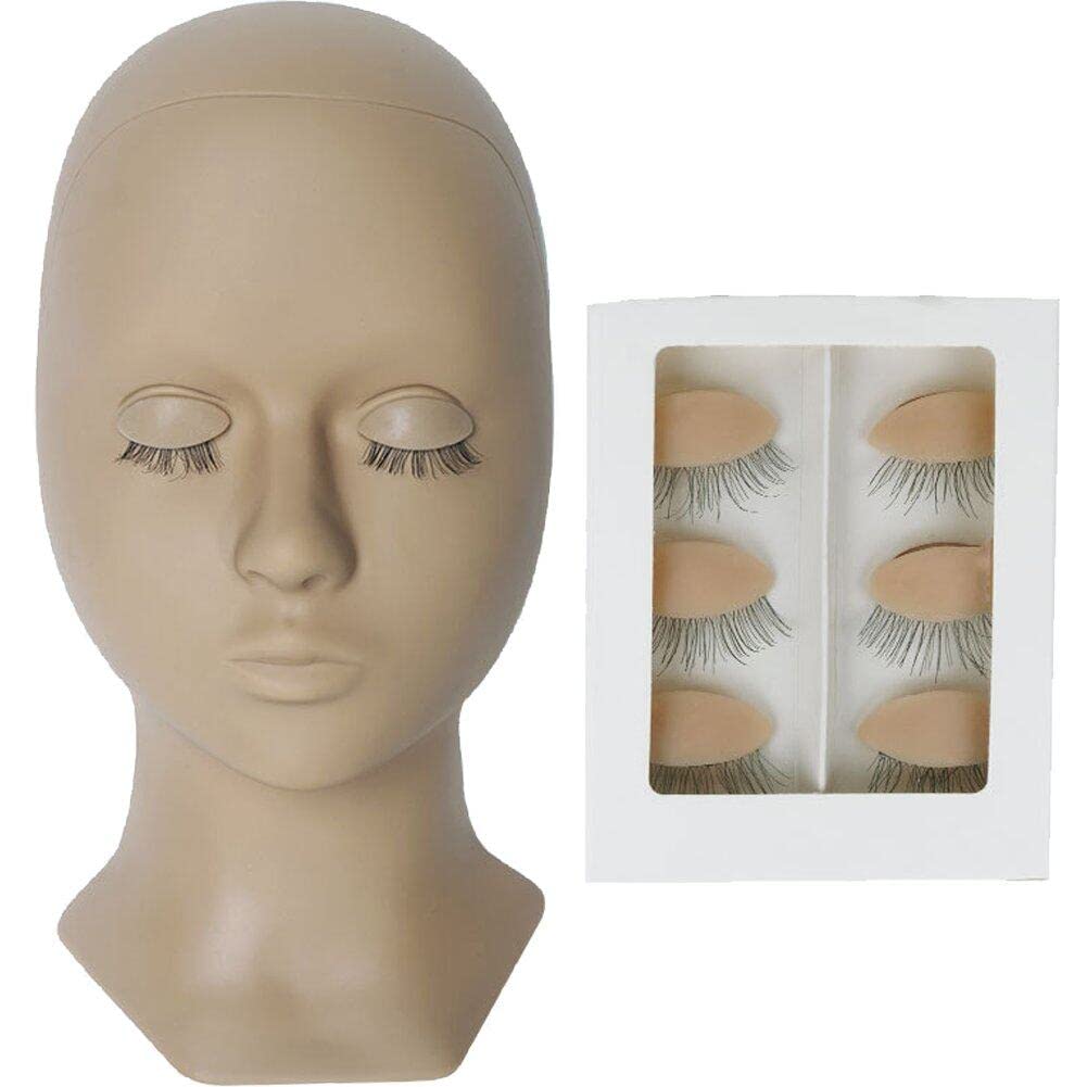Tête de mannequin remplacée pour pratiques d'extension des cils réalistes