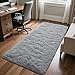 Rtizon Runner Rug for Bedroom, 2x6 Soft Shag Fluffy Area Rugs for Girls Boy's Room, Plush Shaggy Carpet with Non-Slip Bottom for Living Room Dorm, Grey