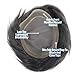 Lavishairs 6x8 7x9 Hair Men’s Toupee Lace PU Hairpiece Replacement Capillary Prosthesis System 100% Human Hair Toupee For Man Breathable Durable Natural Black (Q6, 7X9)