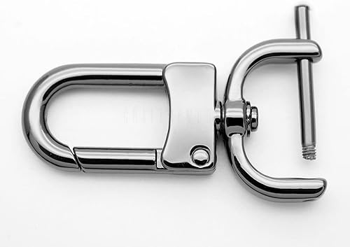 CRAFTMEMORE 2 piezas de cierre giratorio de gancho a presión desmontable con barra de tornillo VT99 de repuesto de accesorios para correa de bolsa