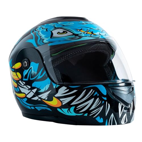 Zisemeil Casco Integral de Motocicleta Carcasa de Policarbonato Aerodinámico Capa Interior de EPS Forro Térmico Extraíble Visera Antivaho para Hombres y Mujeres Tamaño XXXL 64-65