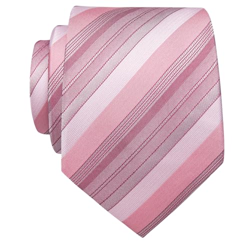 Image of YourTies Men's Neckties Striped Tie and Plaid Neckties for Men Woven Silk Tie Gold Tie Clip Set