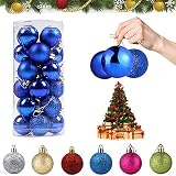❄[Ampliamente Aplicable]: Bolas de árbol de Navidad, hacen que su árbol de Navidad sea más hermoso. Adecuadas para Navidad, bodas, compromisos, aniversarios, fiestas, decoración del árbol de Navidad, fiesta de cumpleaños, fiesta de Halloween. Haz que tu fiesta de Navidad se vea más avanzada y elegante.