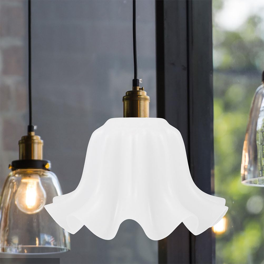 Uonlytech Pantalla De Lámpara De Acrílico Con Diseño De Flor De Lirio De Los Valles Para Reemplazo De Aplique De Pared Lámpara De Mesa Y Luz Colgante Base E27 7.67X7.67X4.44 Pulgadas