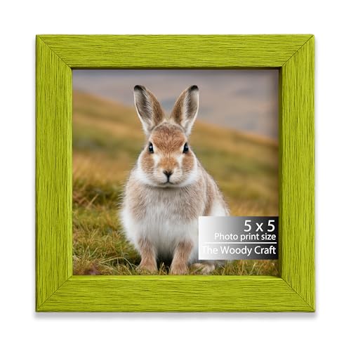 Image of Square Frames 5x5 inch | Sleek Photo Frames For Wall Decor | Wall Frame To Refresh Room | Premium Wooden Photo Frame | Green Wall Decor (5x5 inch, Green)