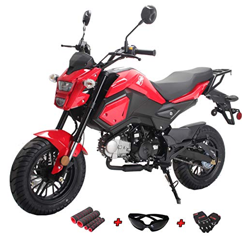 X-PRO 125cc Vader Adult Motorcycle Gas Motorcycle Dirt Motorcycle Street Bike Motorcycle Bike(Red)