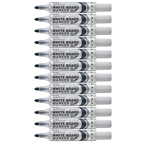 Marqueurs Pentel Maxiflo MWL5M violet à encre liquide constante pour un effaçage sans trace