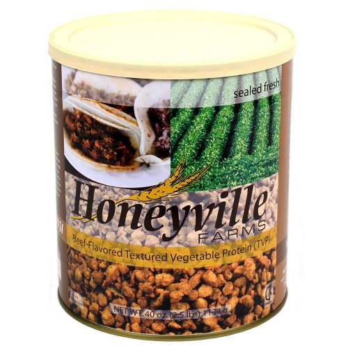 Beef Flavored Textured Vegetable Protein TVP - 2.5 Pound Can