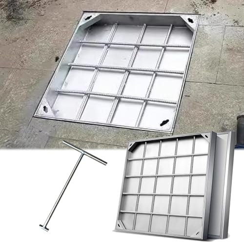 Couvercle d'inspection en métal design invisible pour regard de cour premium