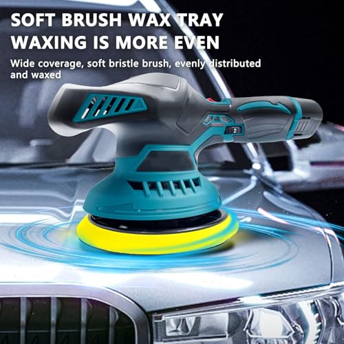 Cordless Buffer Polisher, 6 inch Car Polisher with 12V 3000mAh Lithium Battery and 16PCS Attachments, Car Buffer Polisher 6 Variable Speed 6500RPM for Auto Detailing/Polishing/Waxing 6 Cordless Buffer Polisher, 6 inch Car Polisher with 12V 3000mAh Lithium Battery and 16PCS Attachments, Car Buffer Polisher 6 Variable Speed 6500RPM for Auto Detailing/Polishing/Waxing - Image 6